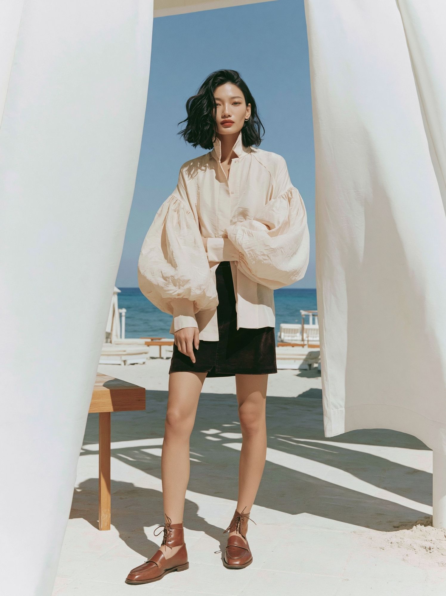 Beach Fashion Portrait Poster. poster detail