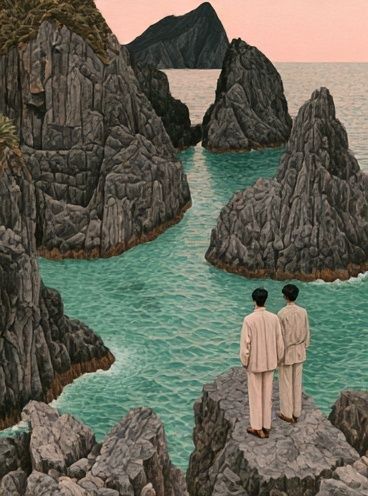 Surreal Coastal Cliffs Print. poster detail