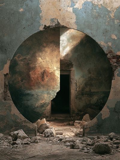 Ruined Archway Surrealism Print. poster print