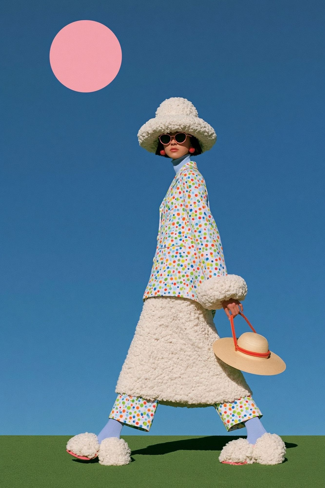 Playful Fashion Portrait Poster. poster — fashion art