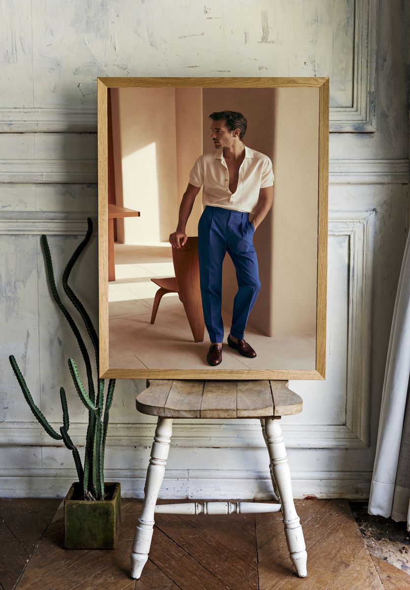 Elegant Menswear Portrait Print. — room view 1