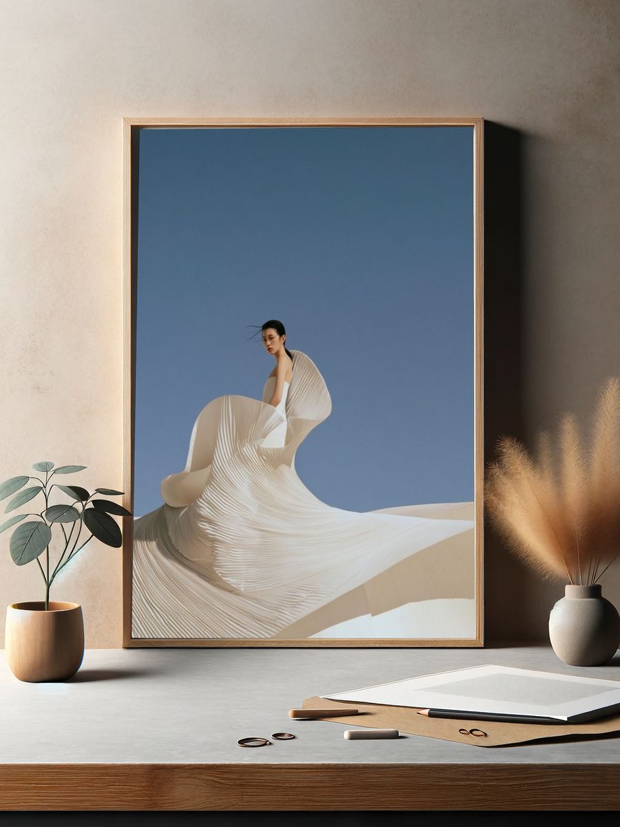 Avant-Garde Fashion Portrait Poster. — room view 2