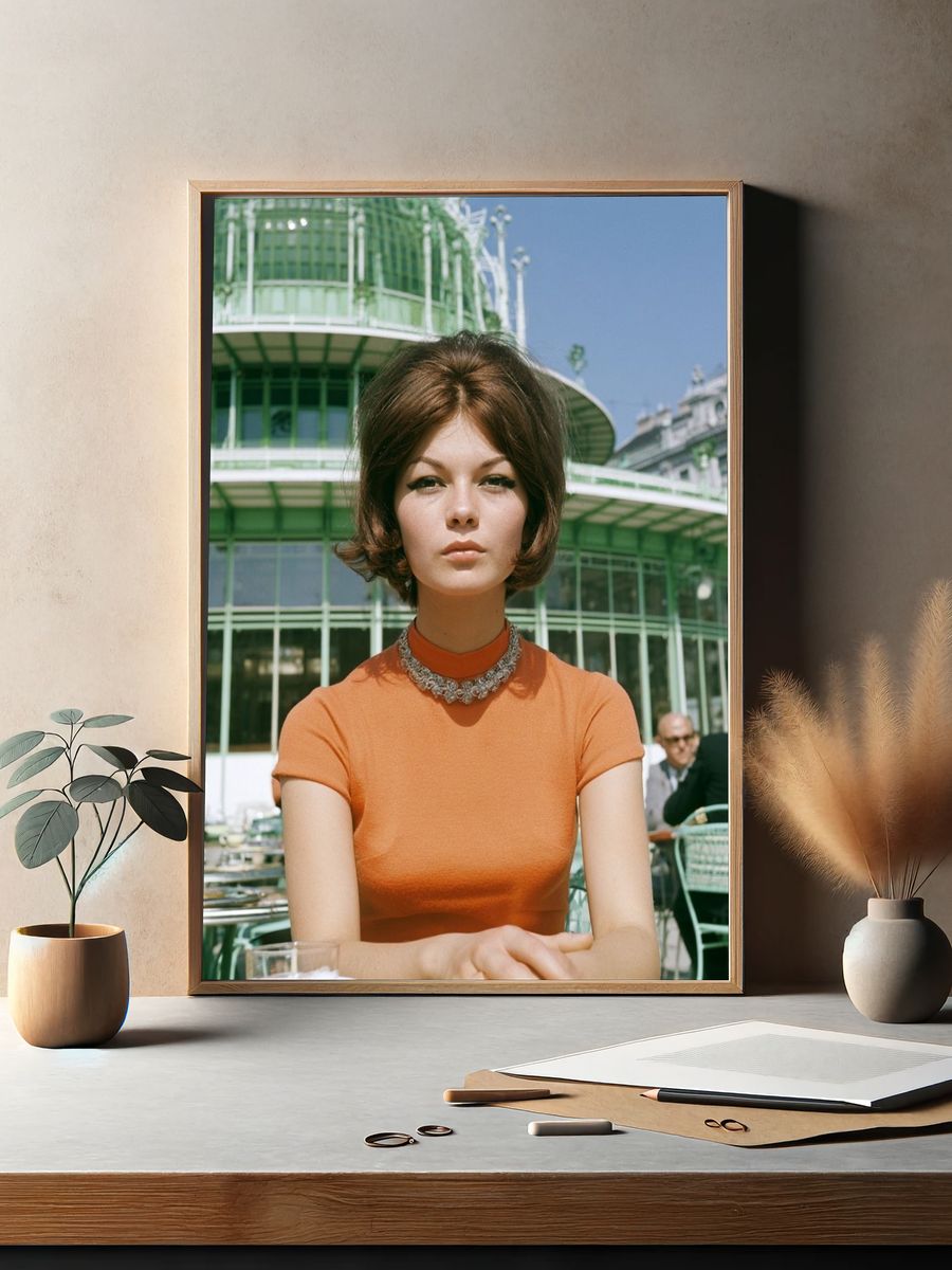 Retro Fashion Portrait Poster. — room view 2