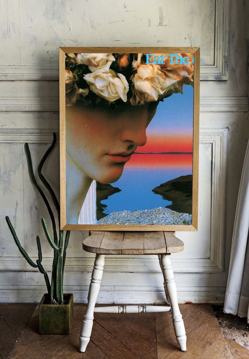 Surreal Classical Face Print. room preview