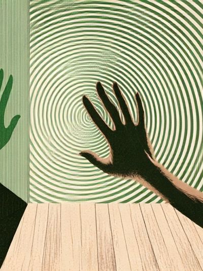 Surreal Hands Spiral Poster. poster