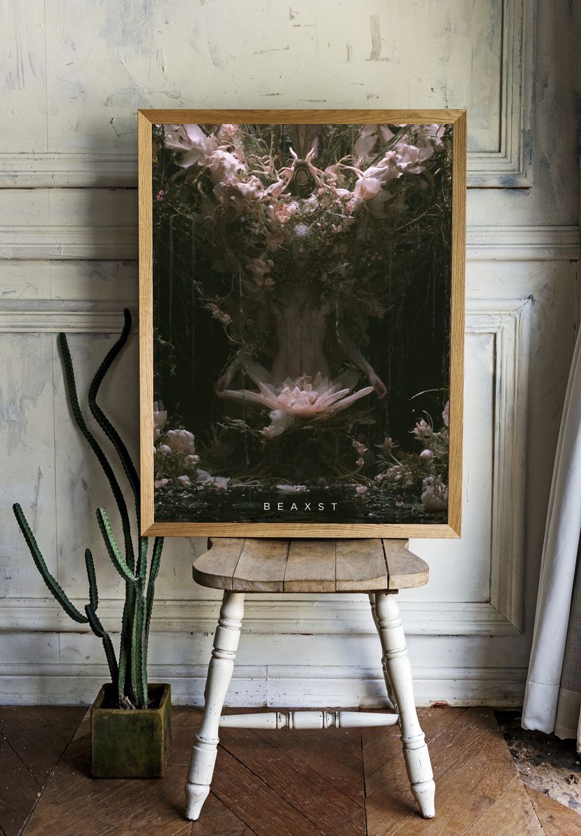 BEAXST Floral Surrealism Poster. — room view 1