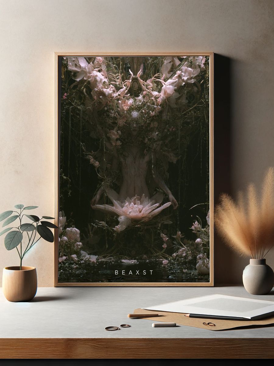BEAXST Floral Surrealism Poster. — room view 2