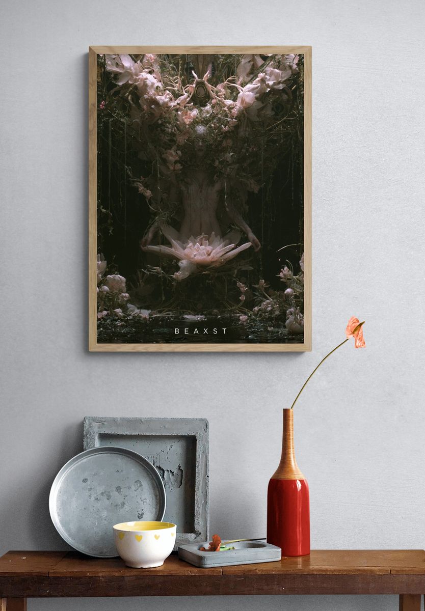 BEAXST Floral Surrealism Poster. — room view 3