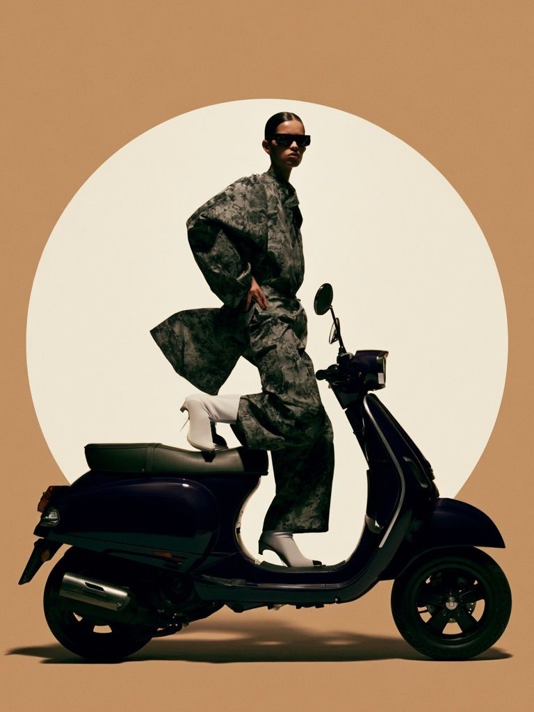 Fashion Scooter Photography Poster. poster detail