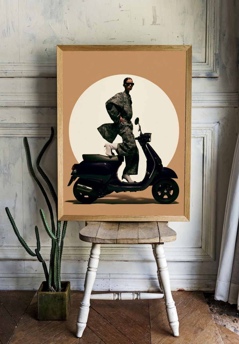 Fashion Scooter Photography Poster. — room view 1