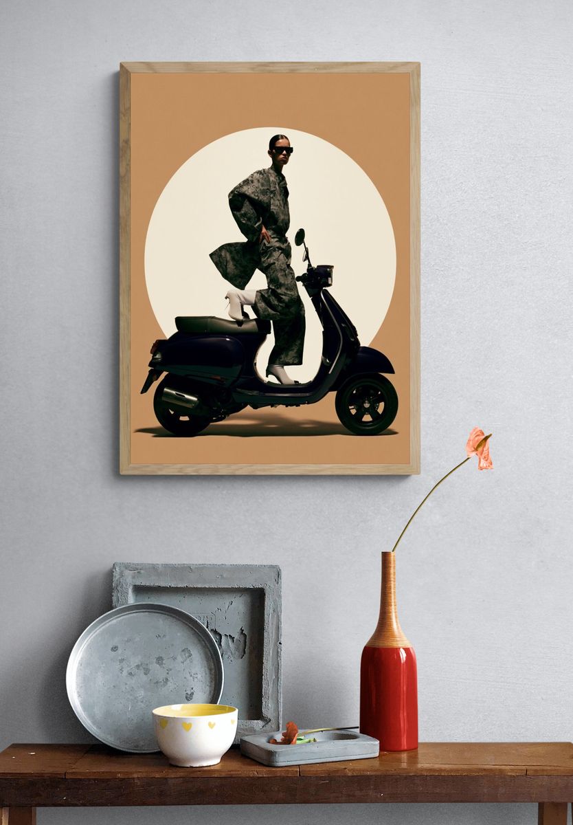 Fashion Scooter Photography Poster. — room view 3