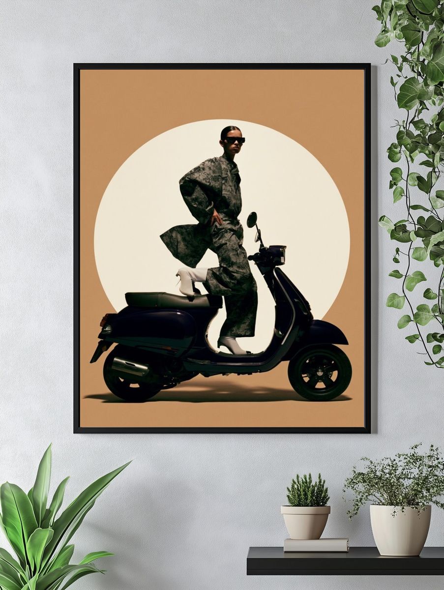 Fashion Scooter Photography Poster. — room view 4