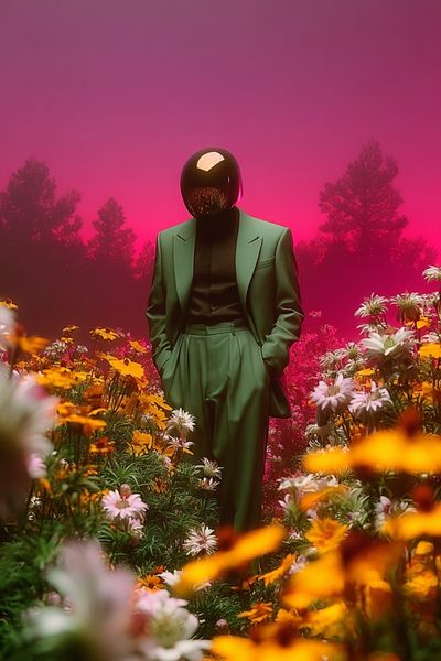 Surreal Floral Figure Poster. poster print