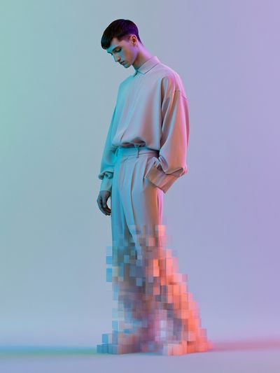Glitch Fashion Portrait Print.