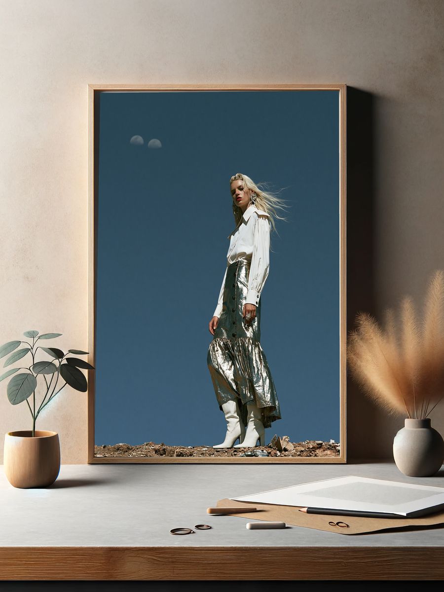 Avant-Garde Fashion Portrait Poster. — room view 2