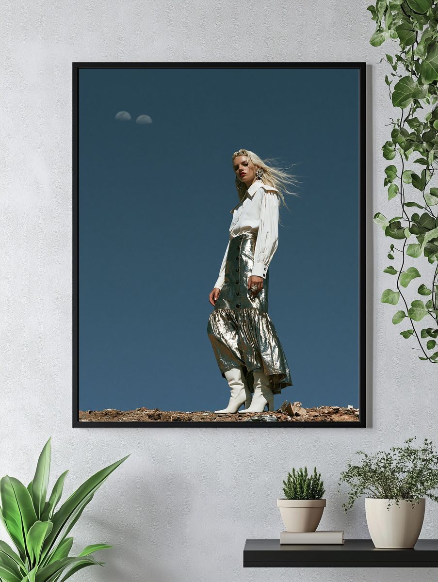 Avant-Garde Fashion Portrait Poster. — room view 4