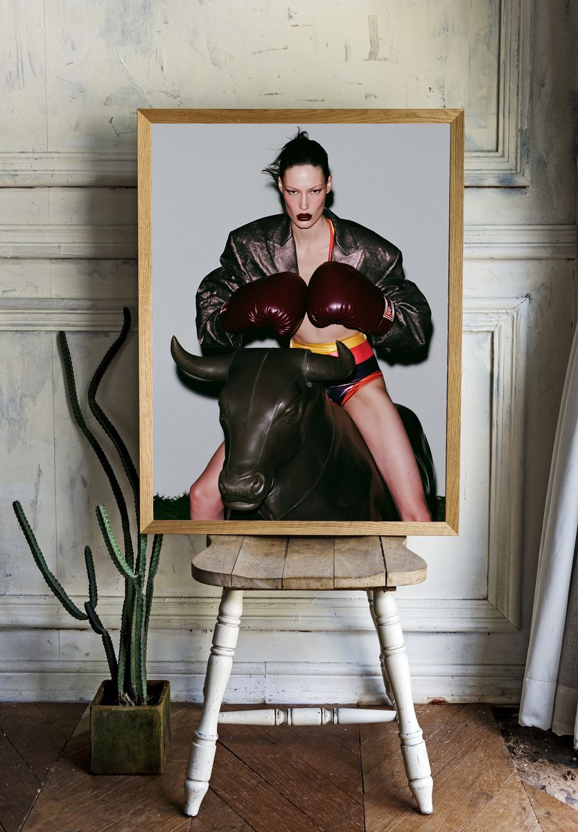 Fashion Bull Rider Photography Poster. — room view 1