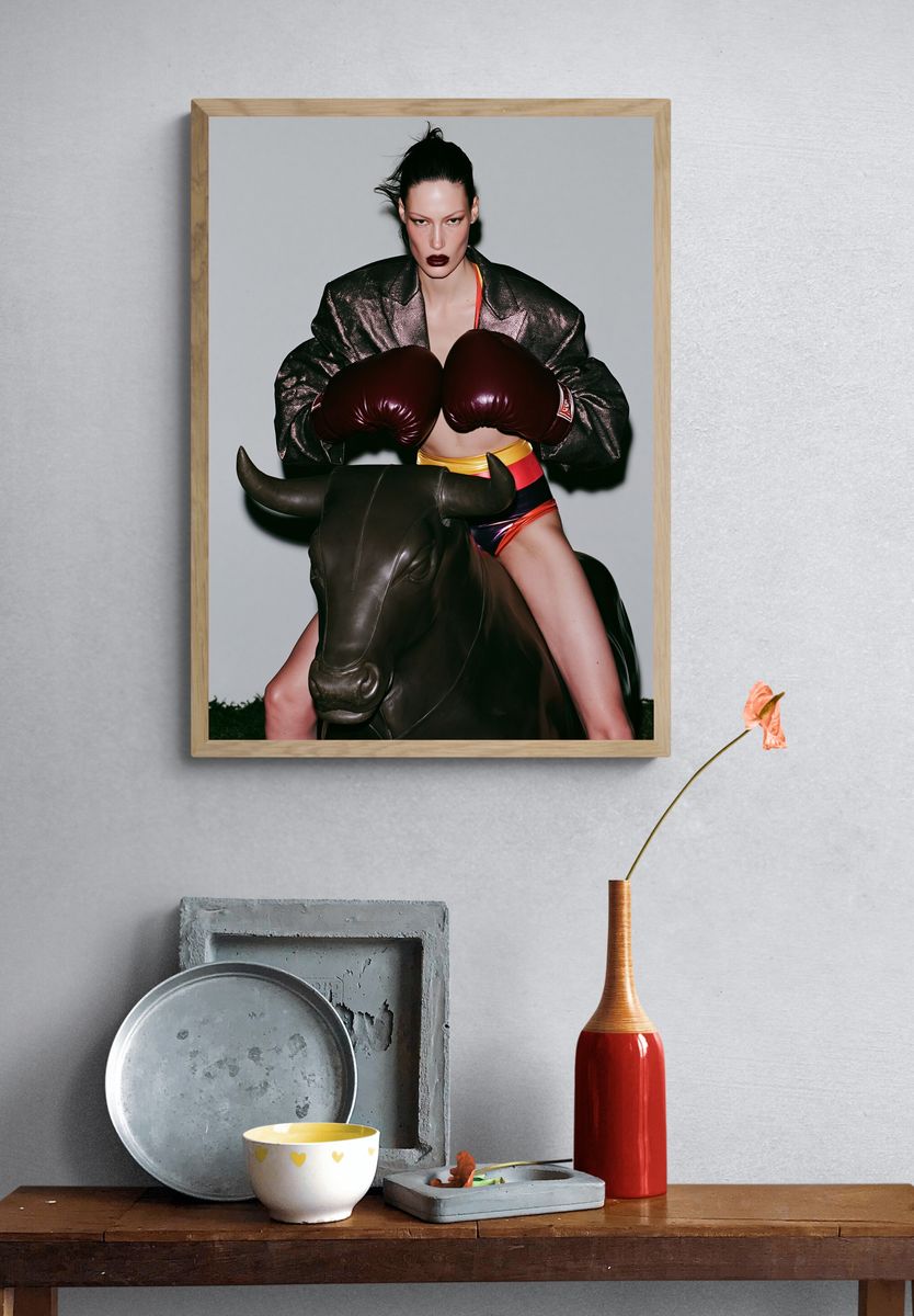 Fashion Bull Rider Photography Poster. — room view 3