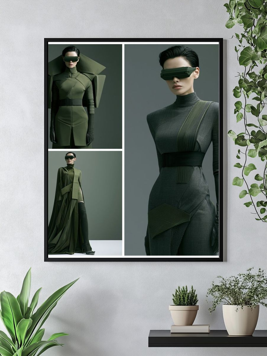 Avant-Garde Fashion Portrait Poster. — room view 4