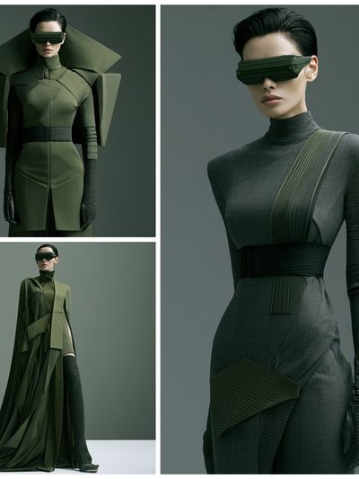 Avant-Garde Fashion Portrait Poster. poster