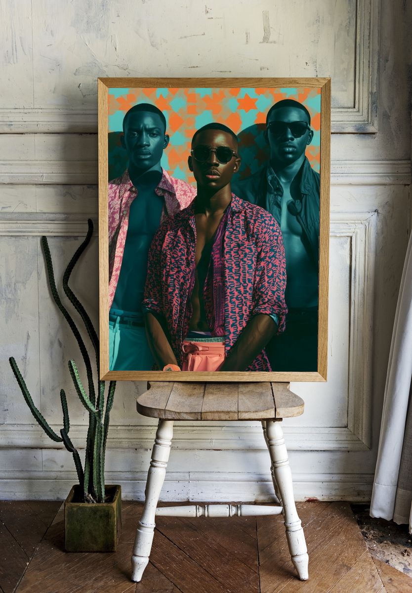 Bold Fashion Portrait Poster. — room view 1