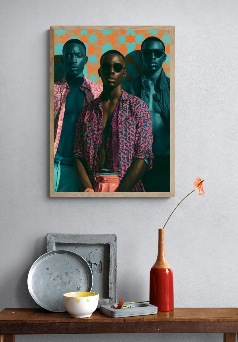 Bold Fashion Portrait Poster. — room view 3