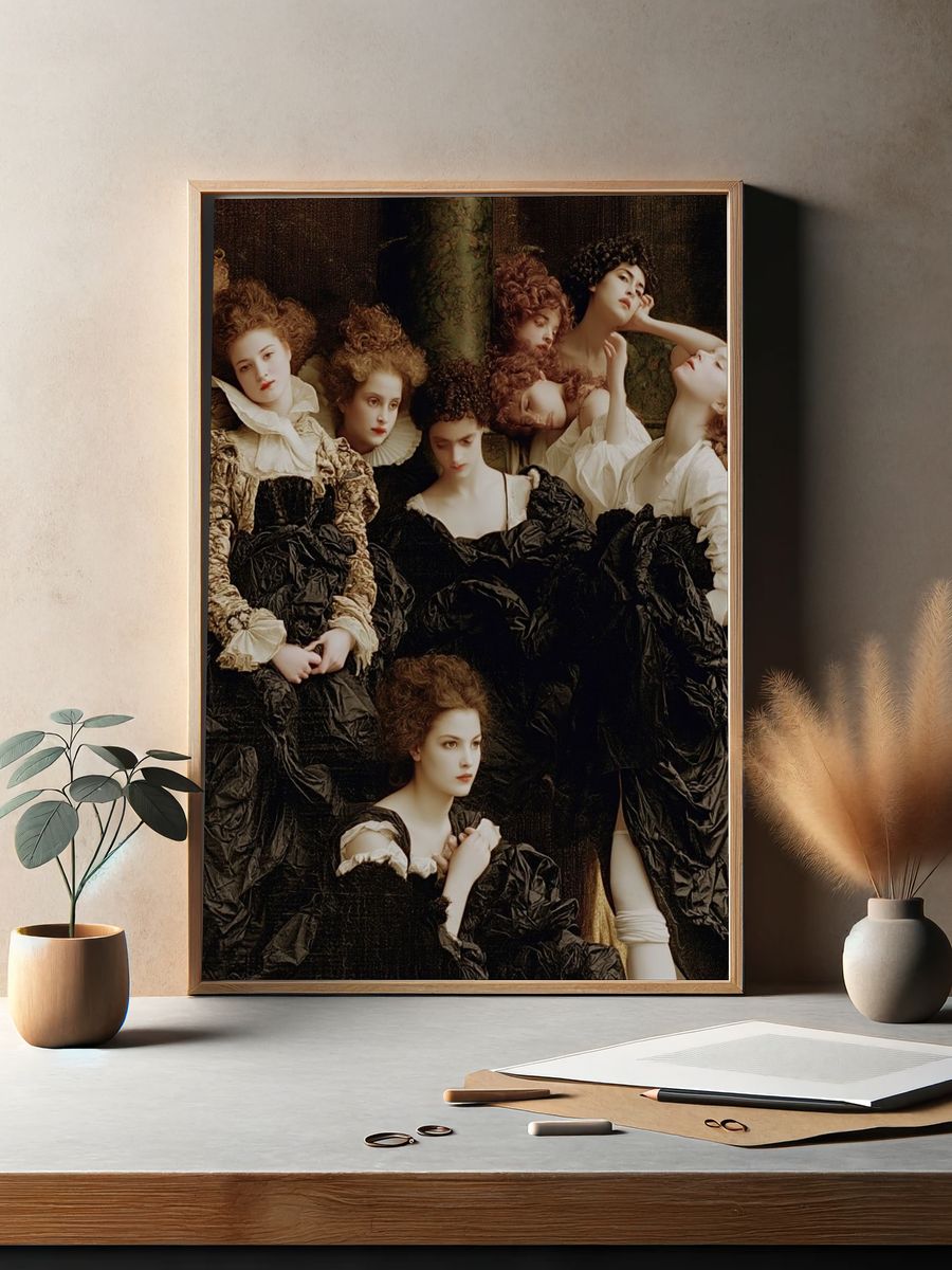 Baroque Fashion Portrait Poster. — room view 2