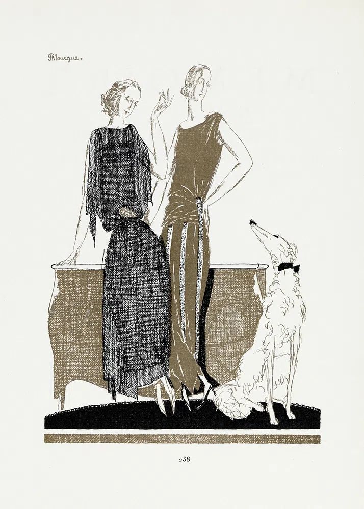 Twee japonnen van Doeuillet (1921). poster detail