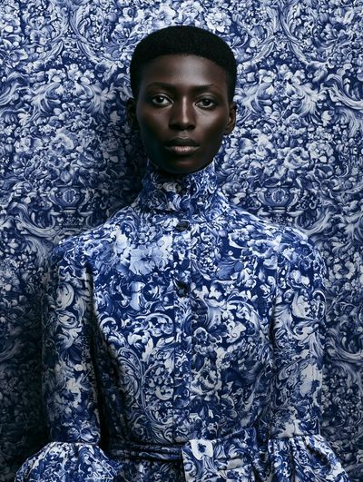 Blue Porcelain Portrait Print.