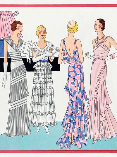 Four women interior (1931) fashion.