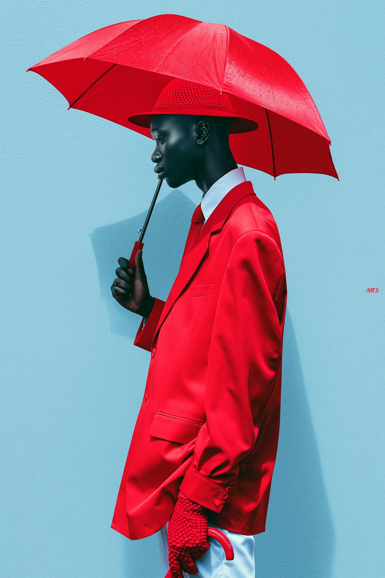 Red Fashion Portrait Poster. poster — fashion art