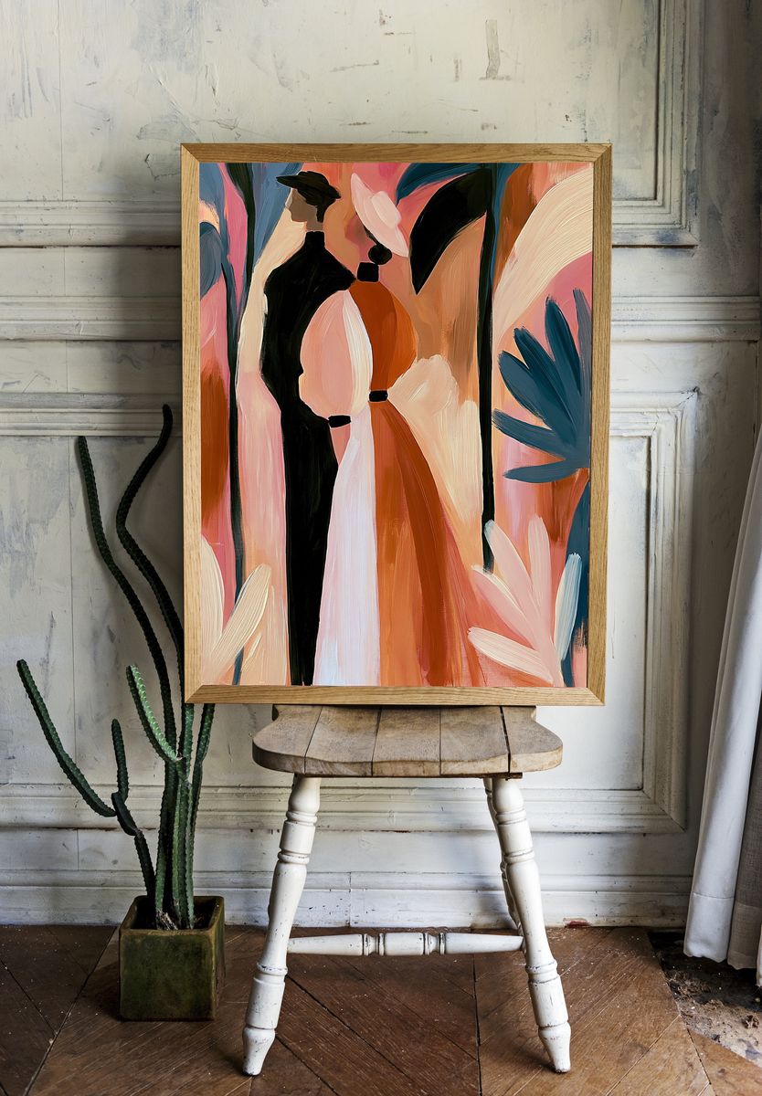 Abstract Fashion Silhouette Poster. room preview