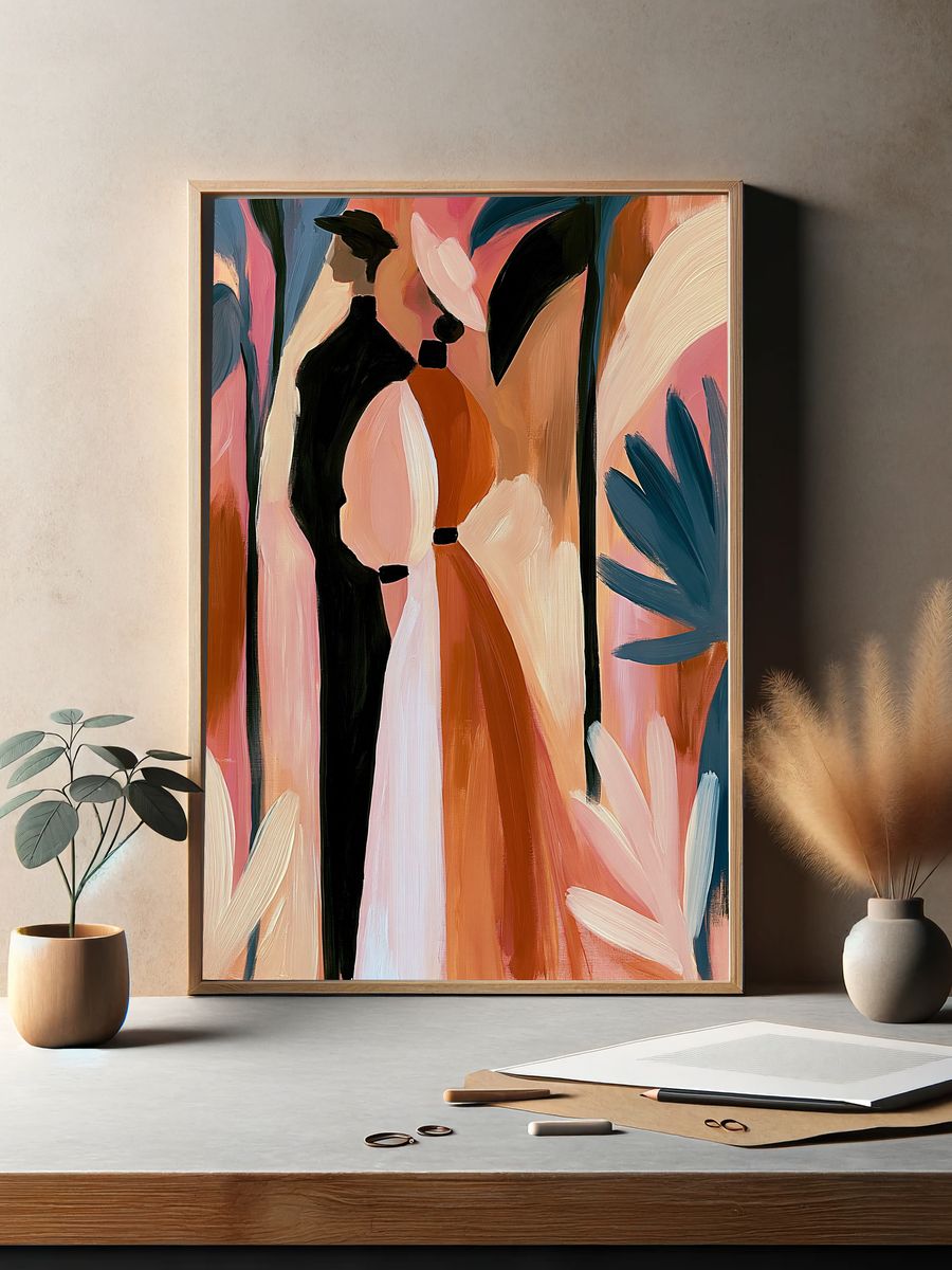 Abstract Fashion Silhouette Poster. — room view 2