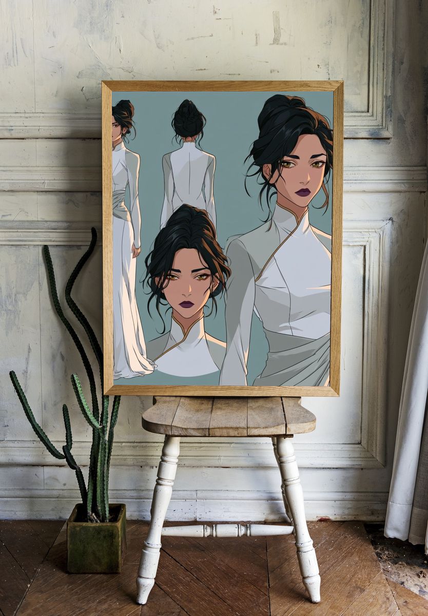 Elegant Fashion Portrait Poster. — room view 1