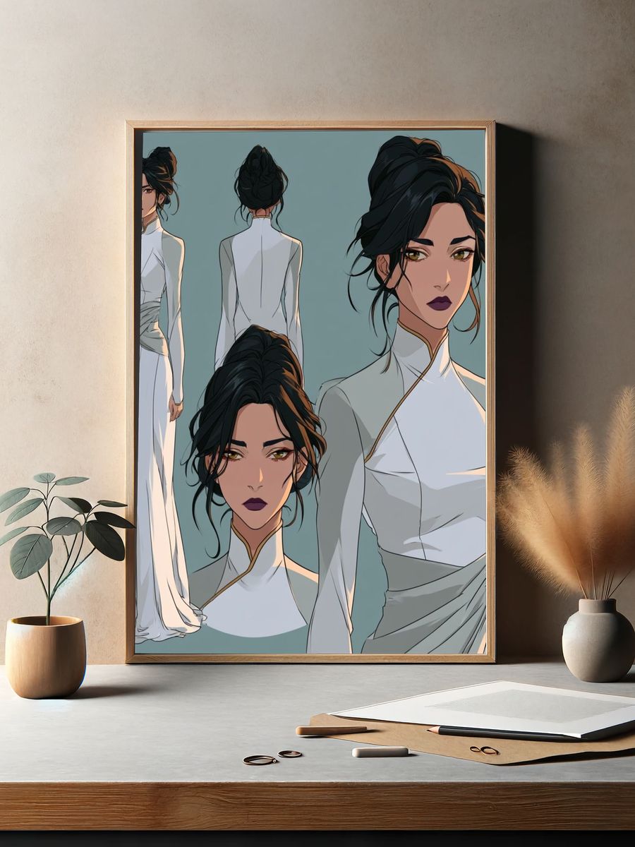 Elegant Fashion Portrait Poster. — room view 2