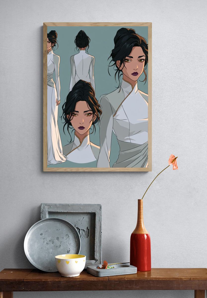 Elegant Fashion Portrait Poster. — room view 3