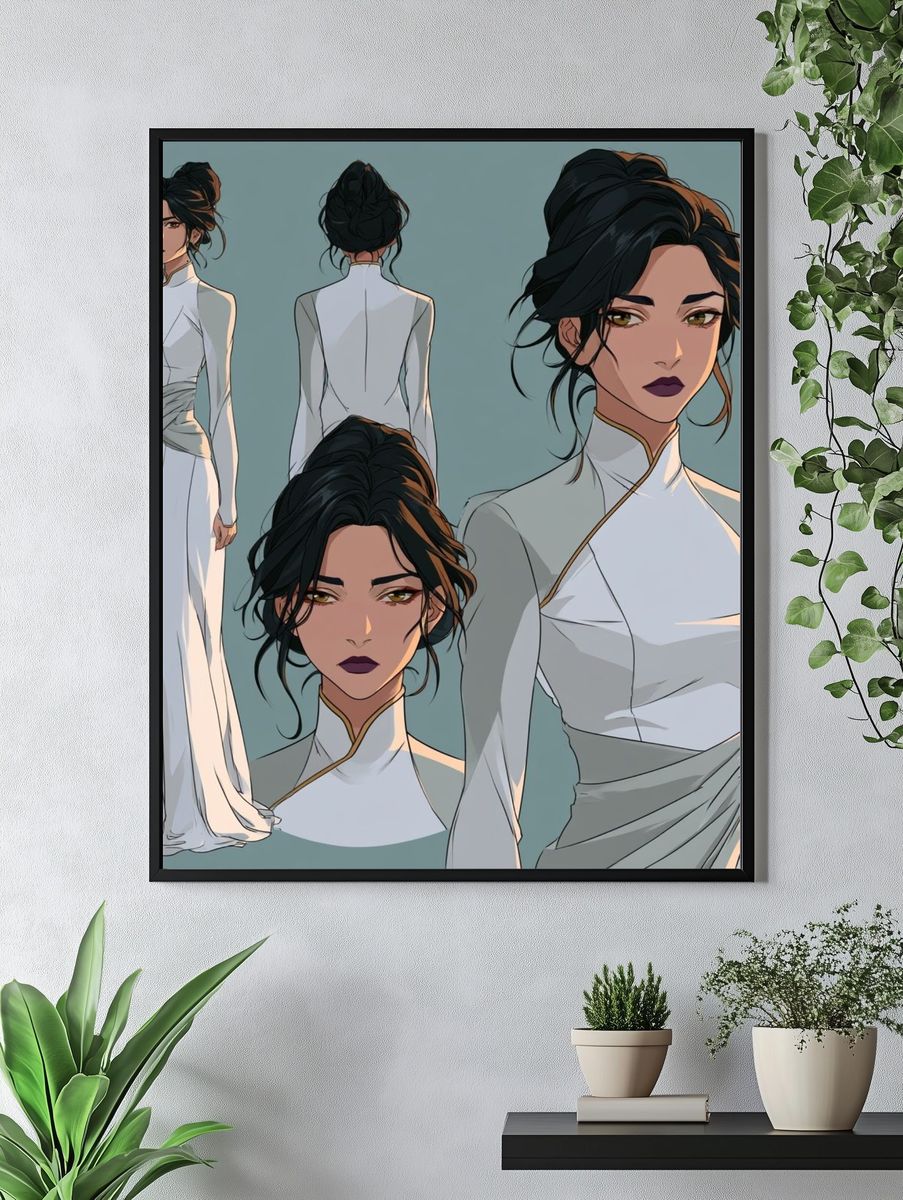 Elegant Fashion Portrait Poster. — room view 4