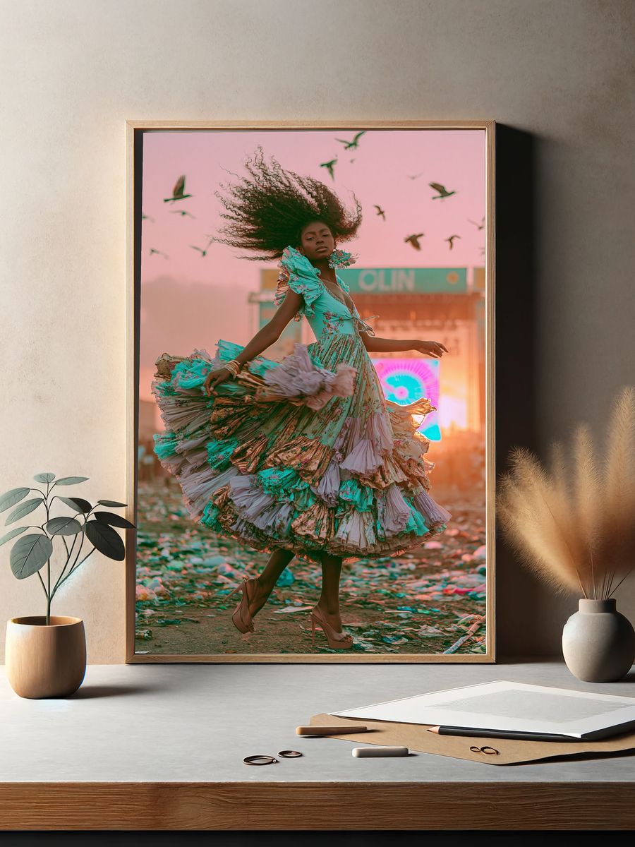 Fashion Runway Portrait Poster. — room view 2