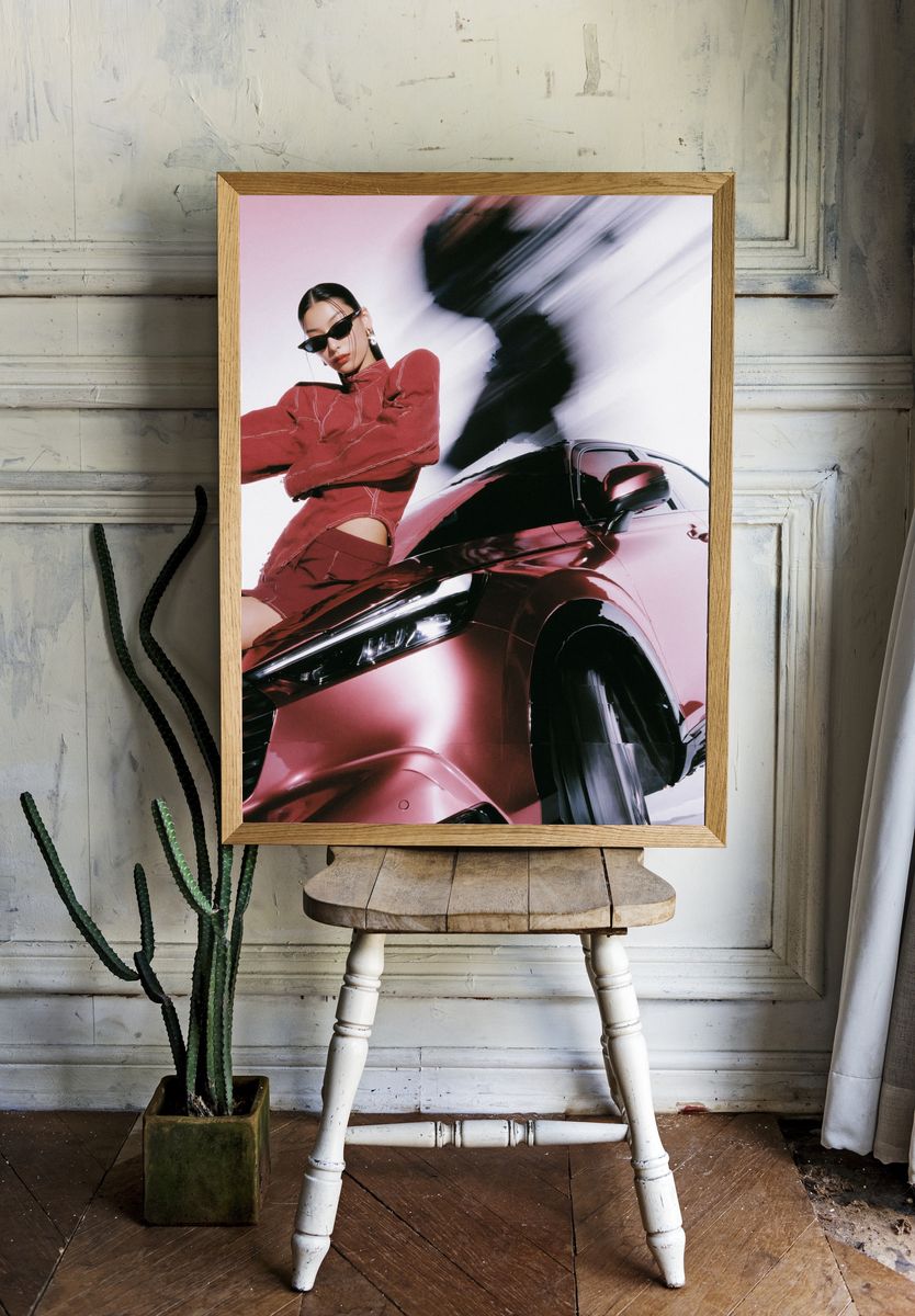 Fashion Model and Car Photography Poster. room preview