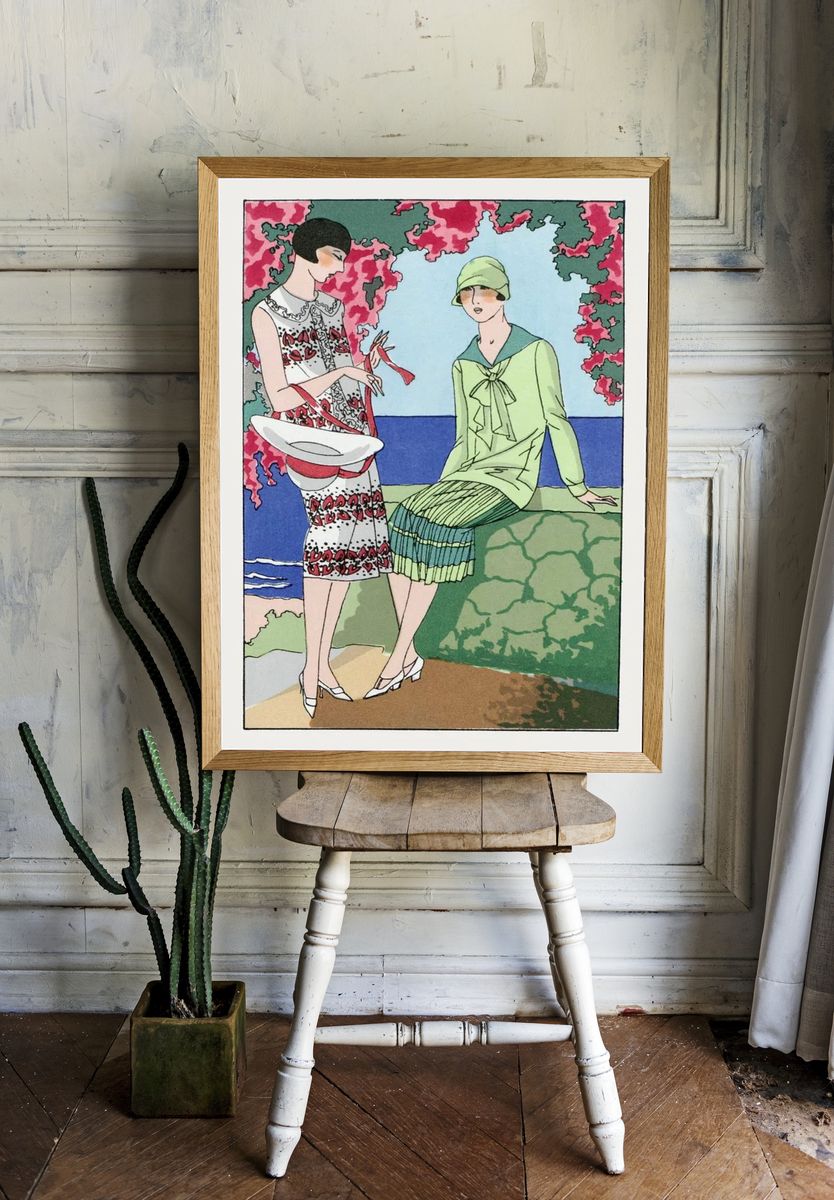 1920s Fashion Illustration Poster. — room view 1