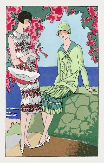 1920s Fashion Illustration Poster. poster