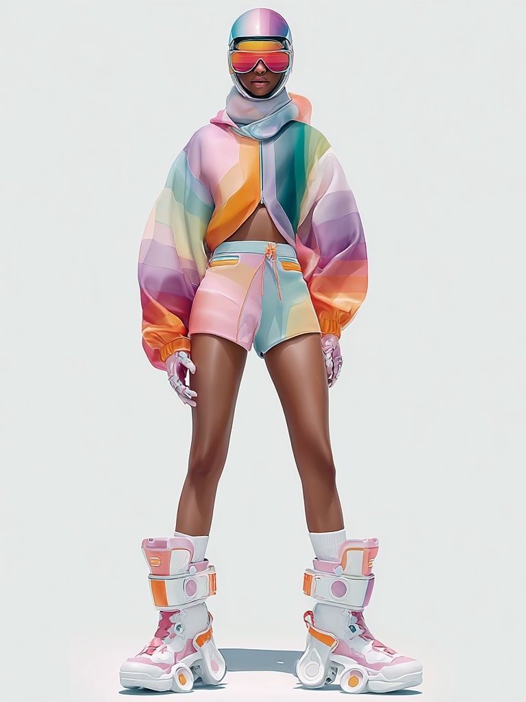 Pastel Futurist Fashion Poster. poster detail