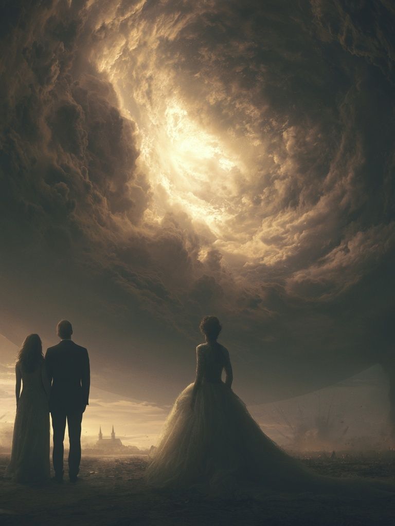 Apocalyptic Sky Romance Poster. poster detail