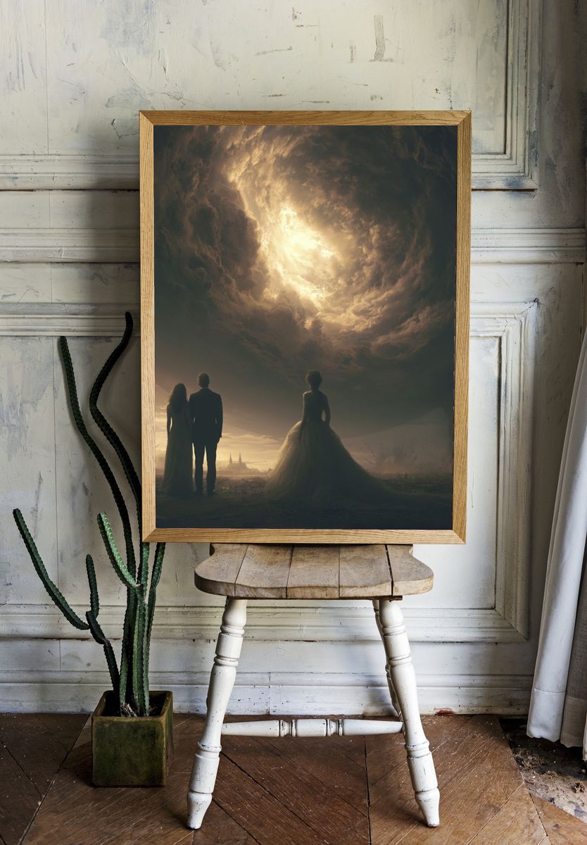 Apocalyptic Sky Romance Poster. — room view 1