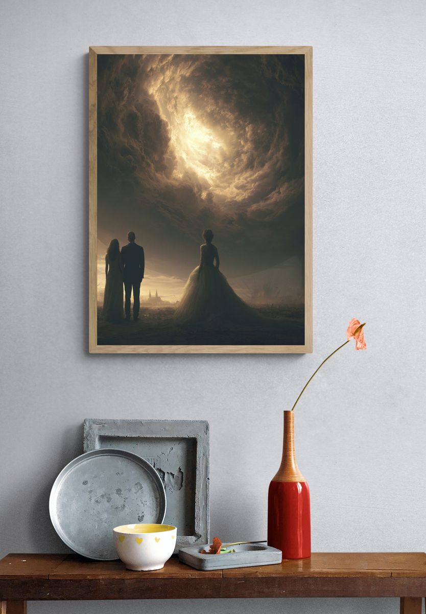 Apocalyptic Sky Romance Poster. — room view 3