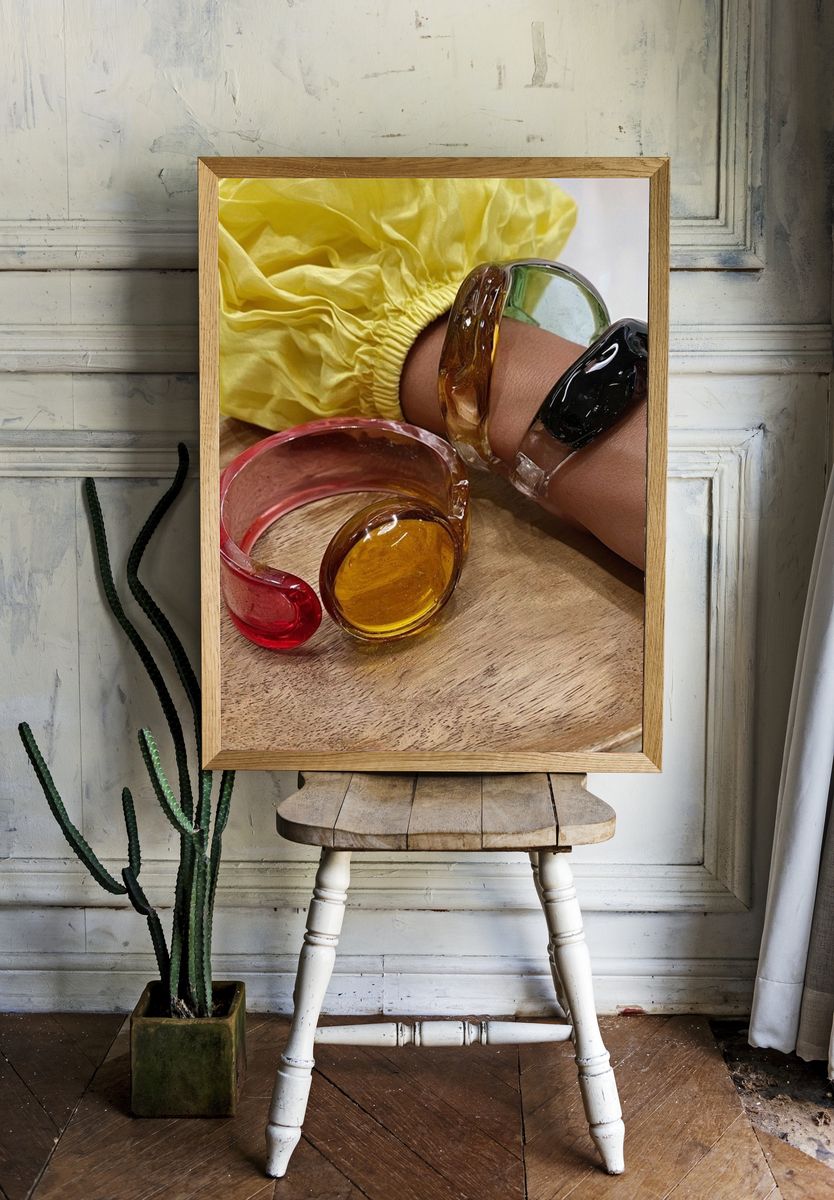 Colorful Resin Bangles Photography Poster. room preview
