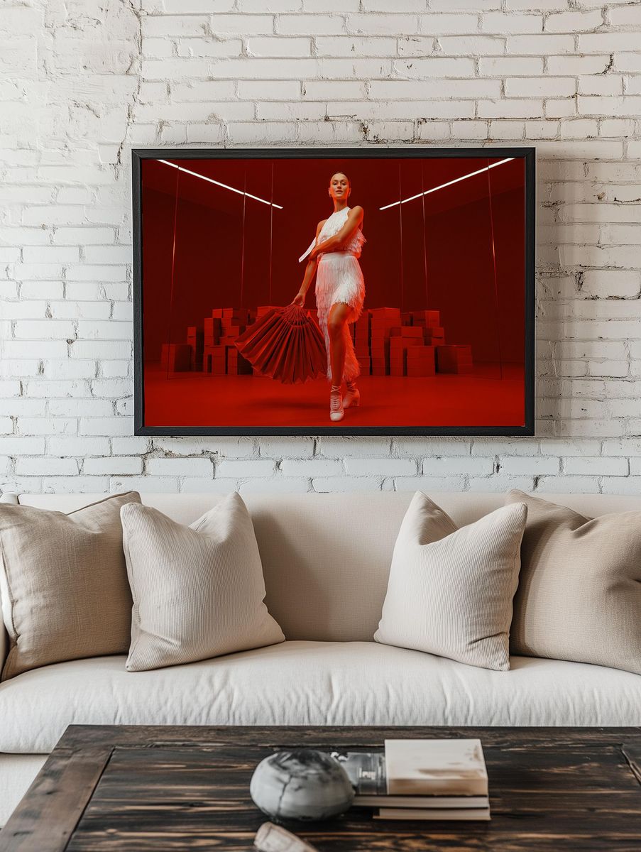 Red Fashion Runway Poster. — room view 1
