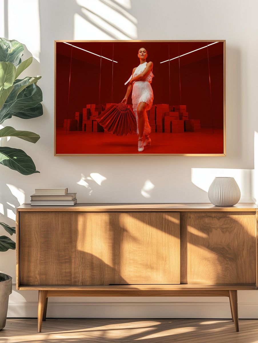 Red Fashion Runway Poster. — room view 3