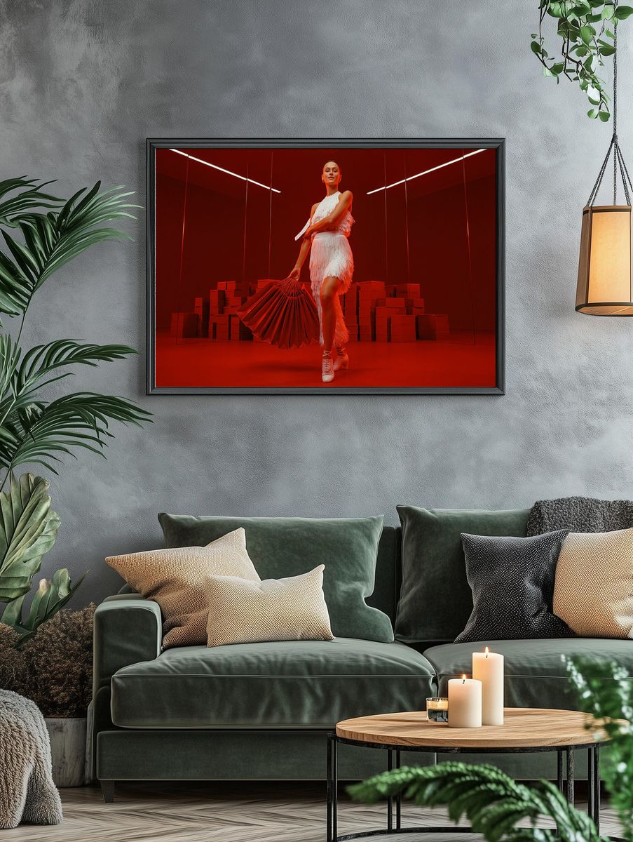 Red Fashion Runway Poster. — room view 4