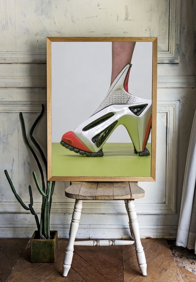 Futuristic Sneaker Fashion Poster. room preview